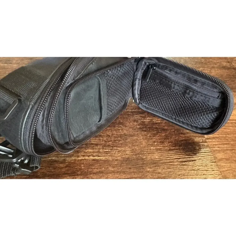 Sony Cyber-Shot Unisex OS Black Faux Leather Camera Bag Shoulder Case EUC